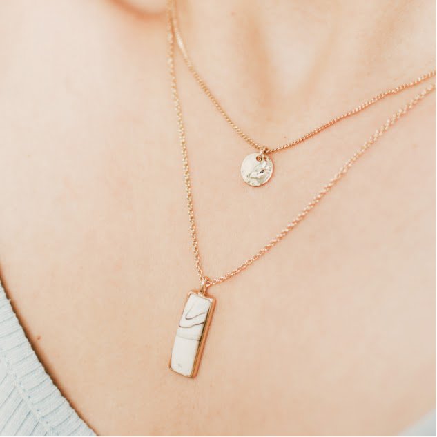 Double Pendant Necklace